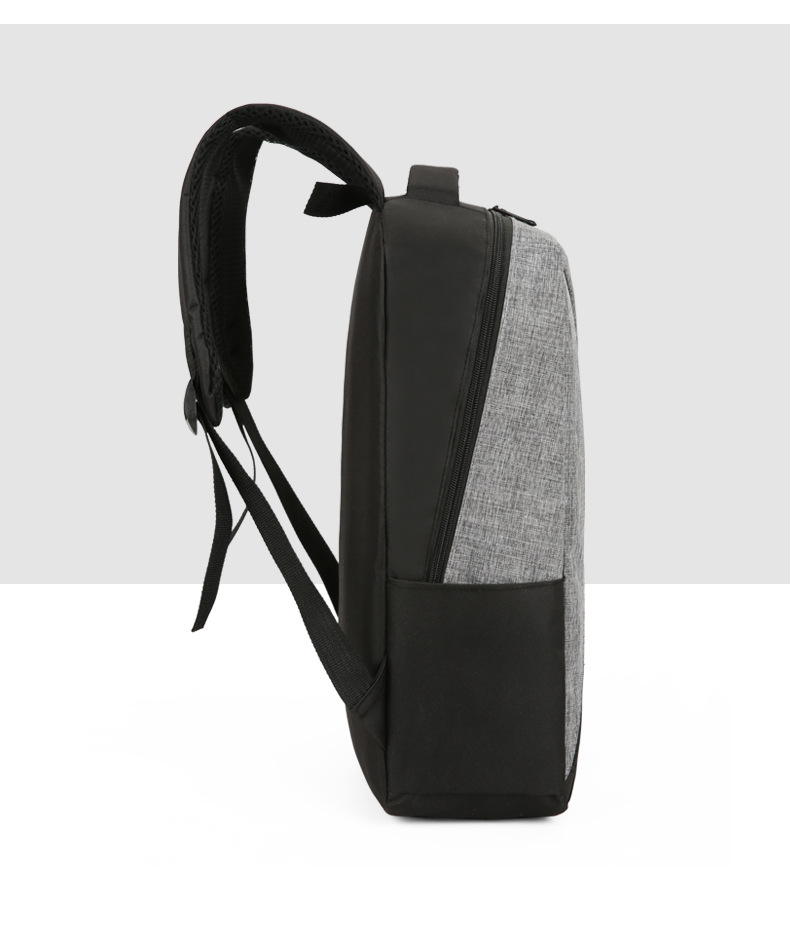 New simple and individual color-blocked backpack, large-capacity fashionable and trendy backpack, business commuting, student computer schoolbag undefined