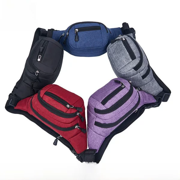 Wholesale New Style Men's and Women's Waist Bags, Canvas Outdoor Hiking Fashion Waterproof Casual Large-Capacity Crossbody Chest Bag