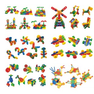 Kindergarten Children's Varied Animal Big Forest Building Blocks Plastic Early Education Educational Car Gear Assembled Toys