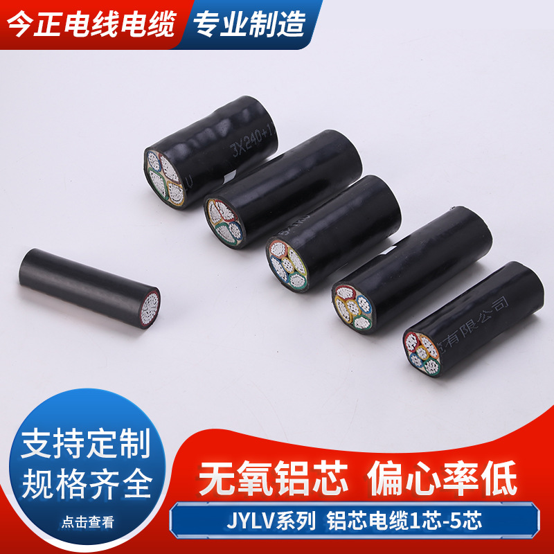 YJLV阻燃铝芯铠装电力电缆低压架空铝线屏蔽电源信号线25-400平方