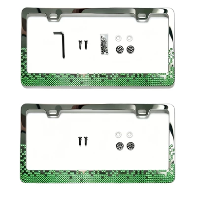 License plate holder/license plate holder — The New Diamond-Encrusted Stainless Steel License