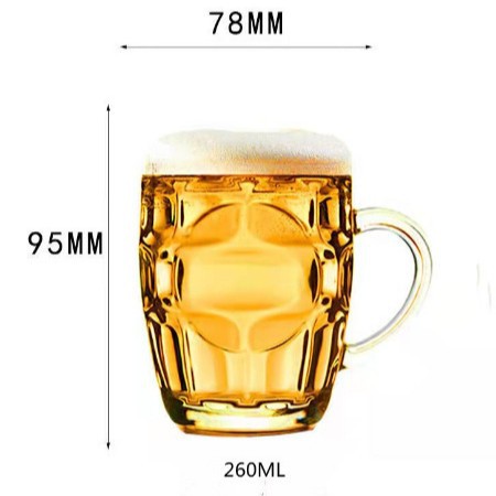 Taza de cerveza Vaso de vidrio grueso Vaso de jugo de vidrio para el hogar de gran capacidad Regalo al por mayor Vaso de cerveza Vaso de agua