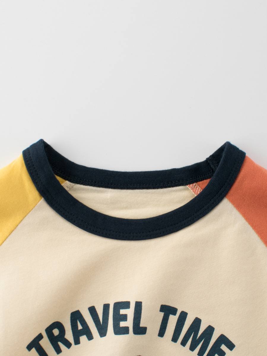 27kids camiseta de manga corta de verano para niños nuevo top raglán para niños estilo occidental ropa para niños de dibujos animados cabello de una pieza