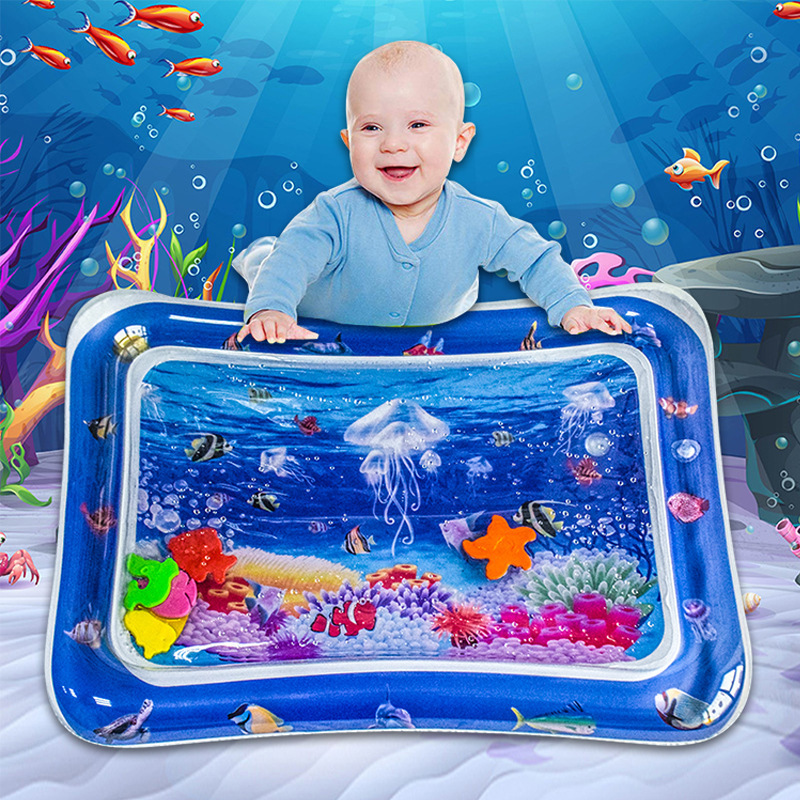 Alfombra de juego inflable de PVC ecológica para niños, del fabricante, en stock, antideslizante, plegable y fácil de guardar, para interiores.