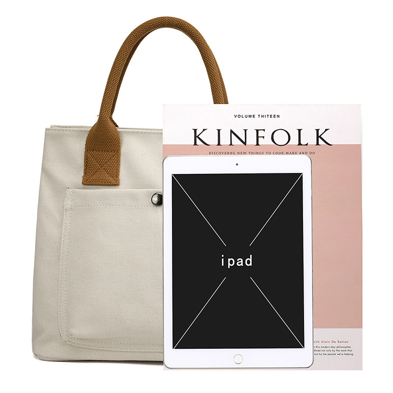 Fashionable Large Capacity Simple And Versatile Hand-held Cloth Bag Women's Casual Fabric Bag New Tote Bag Suitable For Work And Commuting_voghion.com