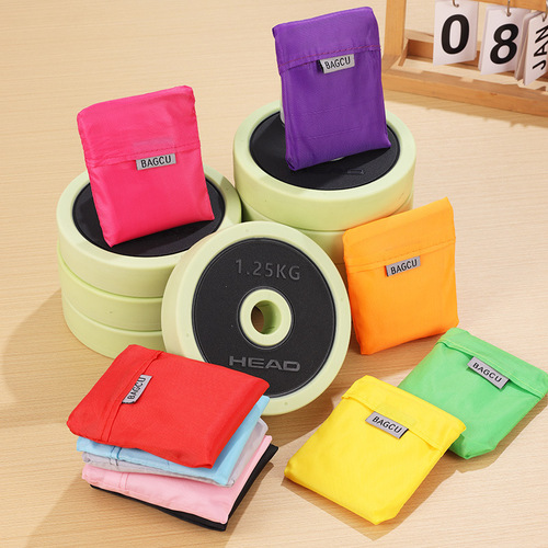 Oxford cloth foldable shopping bag with logo printing, creative and eco-friendly polyester handy carry bag