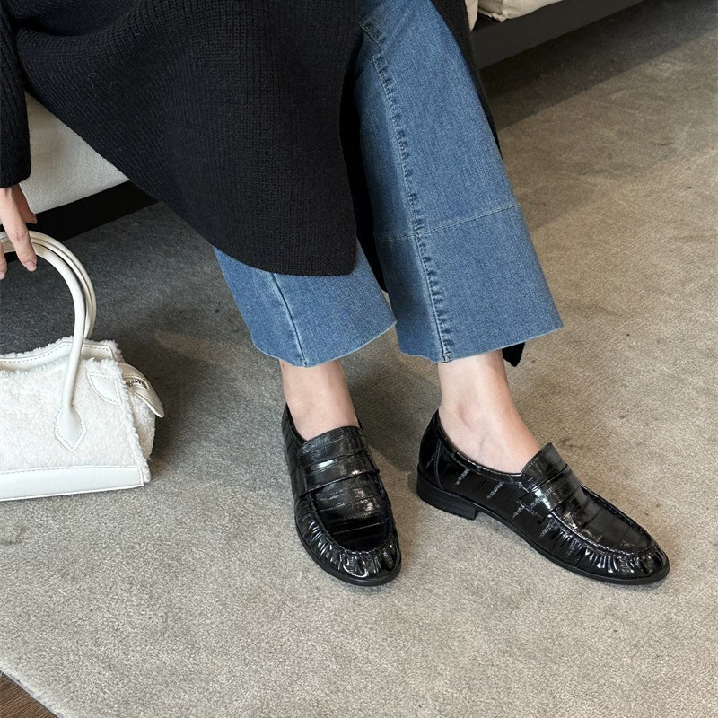 Shoes English style for leisure for leather shoes, fashionable universal footwear