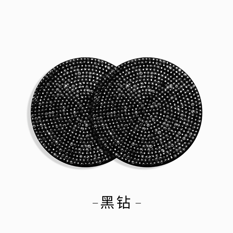 クロスボーダーダイヤモンドがちりばめられたクリエイティブなフルダイヤモンドカー用品コースター、ダイヤモンドがちりばめられた滑り止め断熱ウォーターカップスロットパッド、シリコンラインストーンコースター|undefined