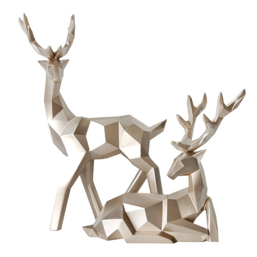Cross-border wholesale lucky deer resin craft home decor TV stand gift living room decoration ornament
