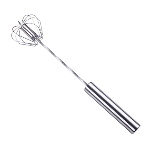 Stainless steel semi-automatic push-type egg beater egg cream rotating mixer kitchen baking gadget