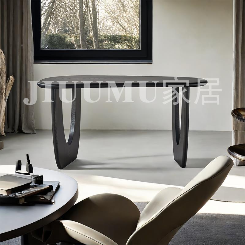 Italian Minimalist Full-Set Solid Wood Desk 1007Sz Modern Simple Wood Work Desk Wabi-Sabi Style Irregular Table Nordic Design Italian Minimalist Full-Set Solid Wood Desk 1007Sz Modern Simple Wood Work Desk Wabi-Sabi Style Irregular Table Nordic Design