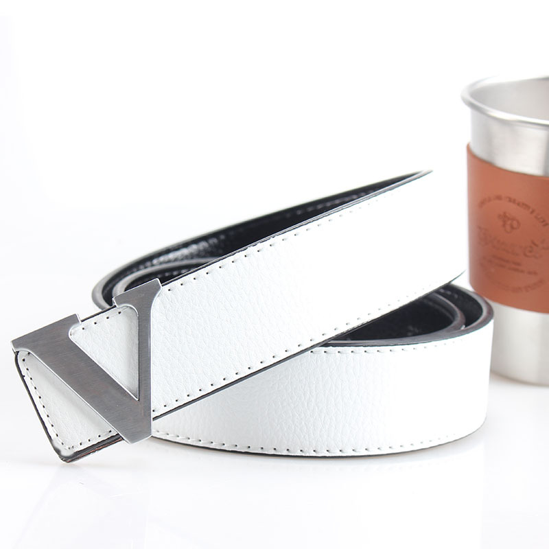 V buckle white h body silver buckle