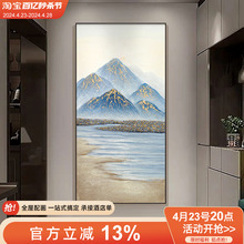 挂画走廊入门玄关装饰画过大芬油画村背靠道金山玄幻抽象画纯手绘