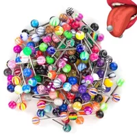 Трансграничный Amazon AliExpress Ebay Горячая Распродажа акриловый язык для ногтей антиаллергенный из нержавеющей стали язык для ногтей многоцветные смешанные волосы