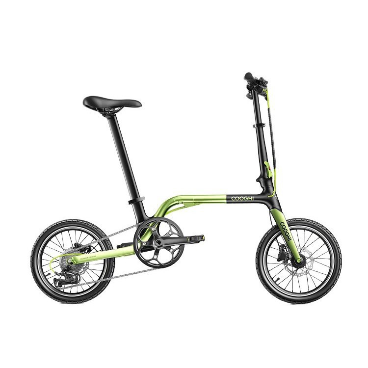 Coolqi Z9 Ultra Carbon Fiber Folding Bike, 16-inch Ultralight 8-speed Portable Adult Commuter Bike (Men and Women)