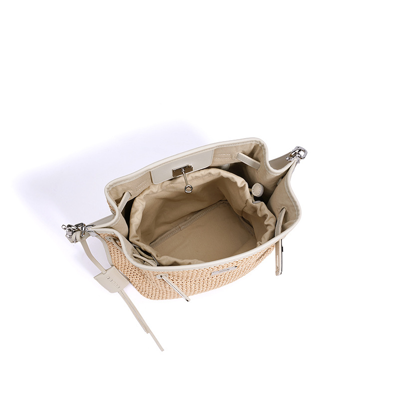 Summer Ins Style Versatile Single Shoulder Bag New Cowhide Woven Handbag Genuine Leather Women's Crossbody Bag For Beach Vacation - Thumbnail 4
