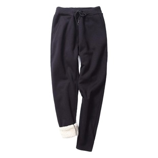 2021 Autumn and Winter Lamb Fleece Thickened Plush Warm Outer Wear Sports Pants Women's Large Size Loose Casual Cotton Pants