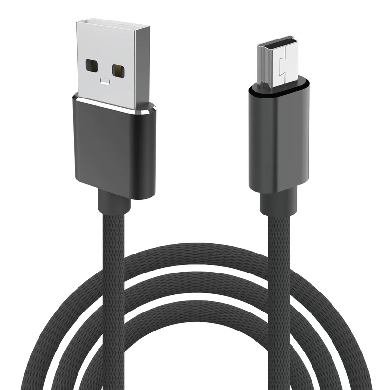 Mini usb charging data cable 5P fabric braiding suitable for MINI interface mobile hard disk navigation mp3 4