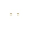 Small design universal earrings with bow, flowered, trend of season, light luxury style, simple and elegant design