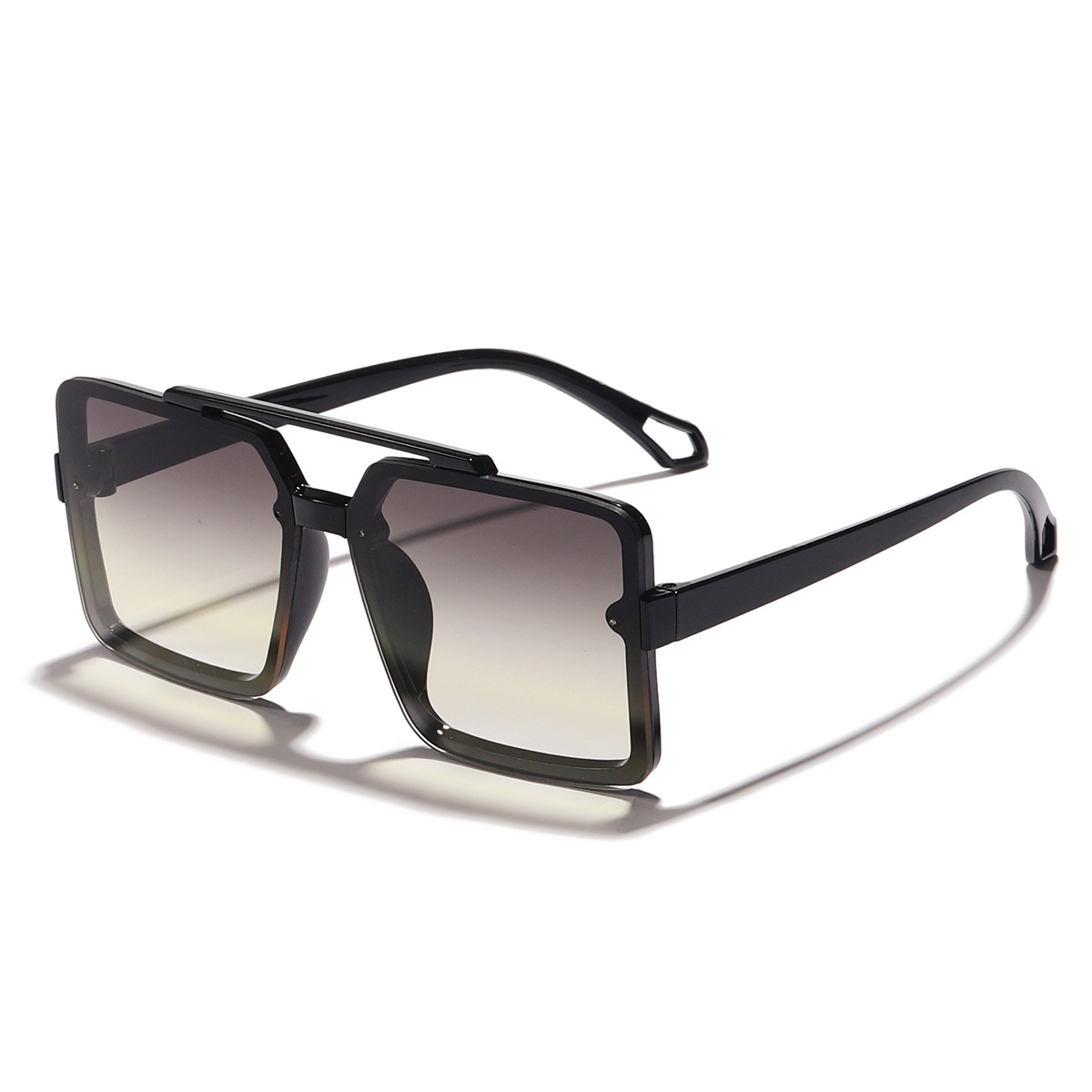 Gafas de sol personalizadas de doble haz ins estilo de gran marco cuadrado gafas de sol de las mujeres de moda lente de PC gafas de Ventas Directas transfronterizas 90946