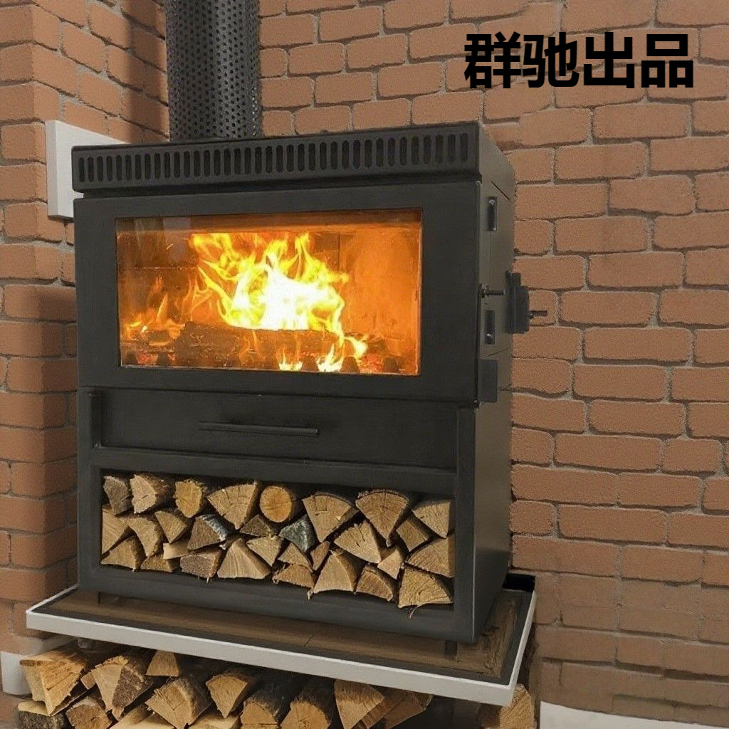 新款真火燃木壁炉木柴柴火家用取暖客厅农村民宿装饰取暖炉