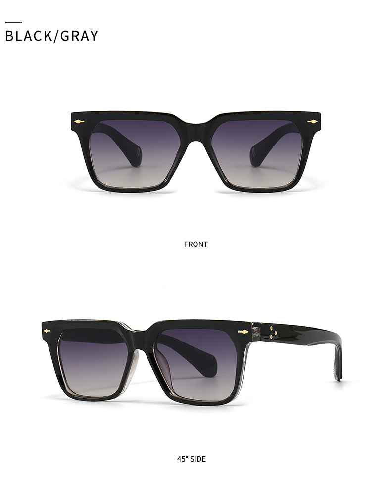 Nouvelles lunettes de soleil carrées papillon pour hommes, défilé de mode européen et américain, lunettes de soleil à la mode, lunettes de soleil transfrontalières 3407_voghion.com