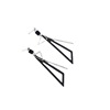 Black retro earrings, long advanced crystal with tassels, french style, light luxury style, high-quality style, simple and elegant design