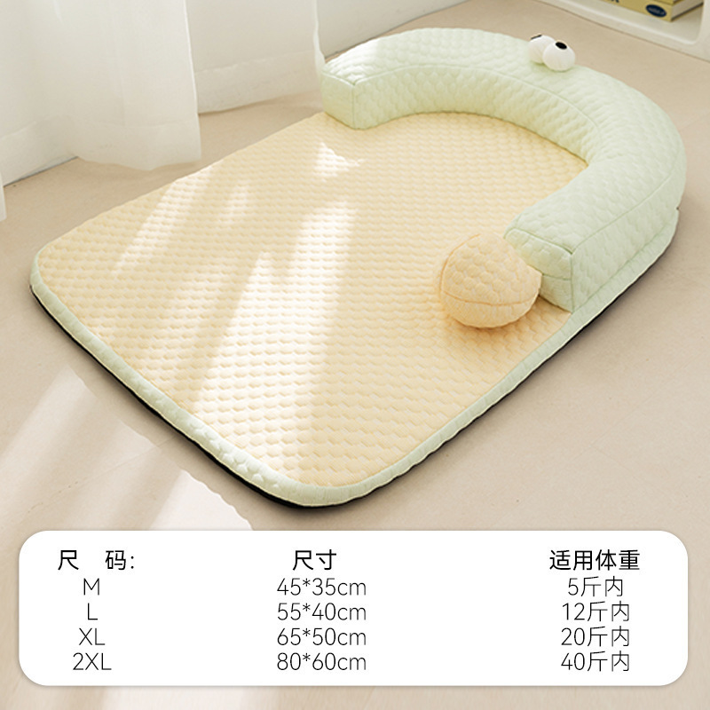 春夏L型凉窝狗窝加高护枕宠物降温垫泰迪猫窝可拆洗宠物卧垫批发|undefined