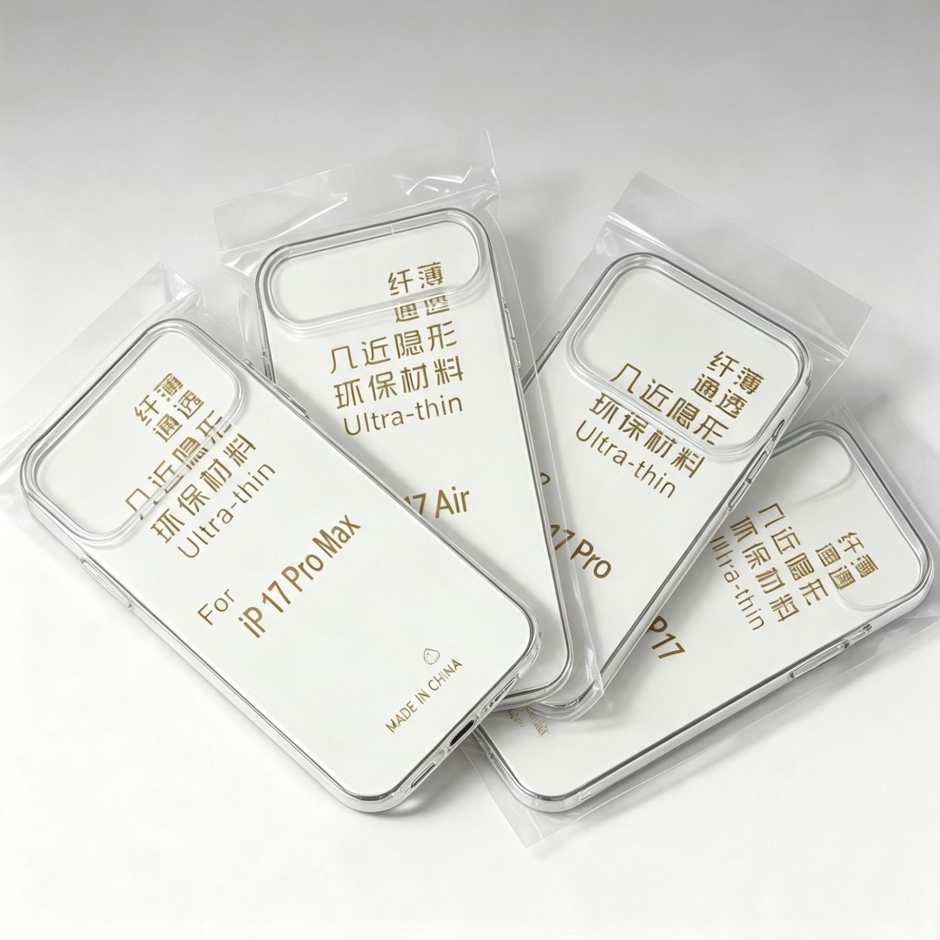 Suitable for iPhone 15 16 17PRO PROMAX transparent TPU phone case, anti-fall