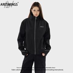 ARESWINGS秋シンプル刺繍アルファベット個性機能風レトロ男女カジュアルゆったりショートコート