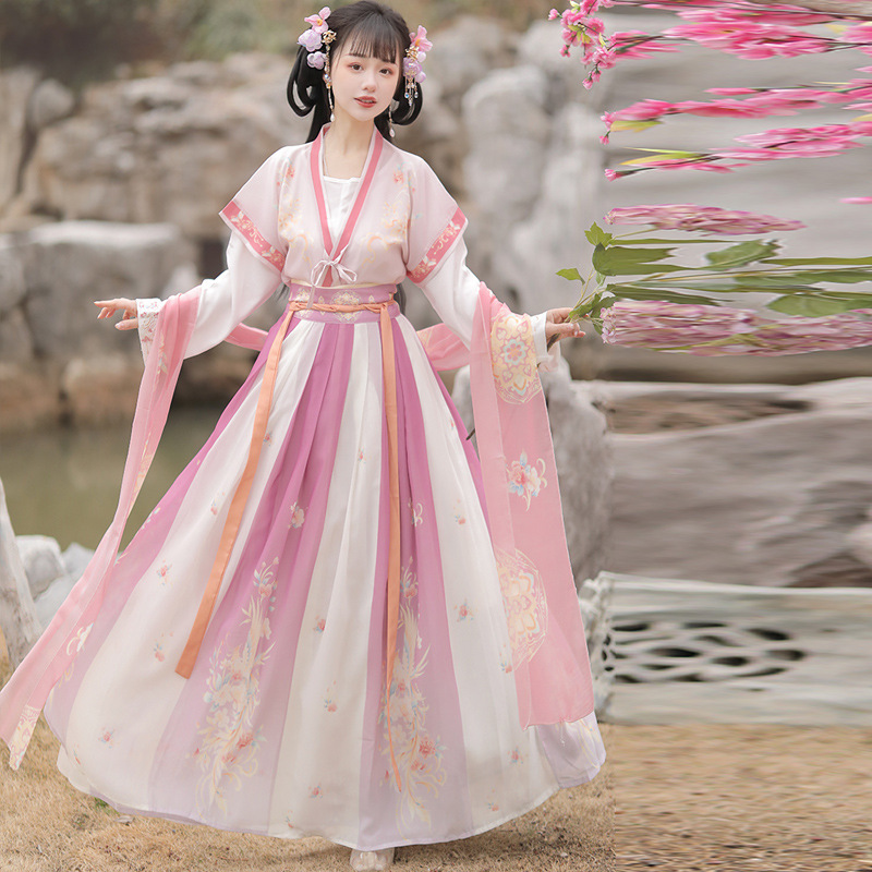 New Original Hanfu for Women, Adult Style, Song Dynasty Waist-Length Skirt, Tang-Style Waistcoat, Cute Chinese Style, Suitable for Daily Work and Commuting