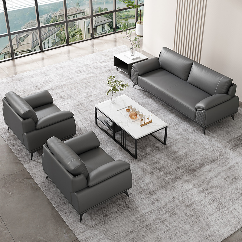 Oficina de arena moderna simple de alta calidad oficina de tres personas sala de recepción de negocios sala de reuniones muebles combinados de mesa de té