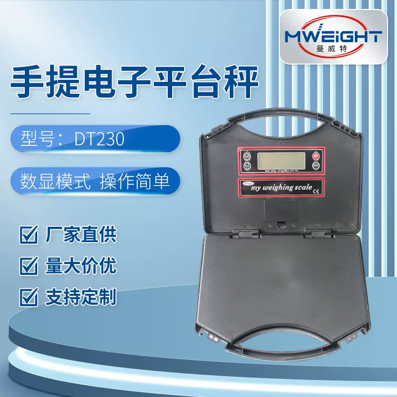 厂家供应DT230手提电子平台秤 厨房家用便携式电子秤 工业秤