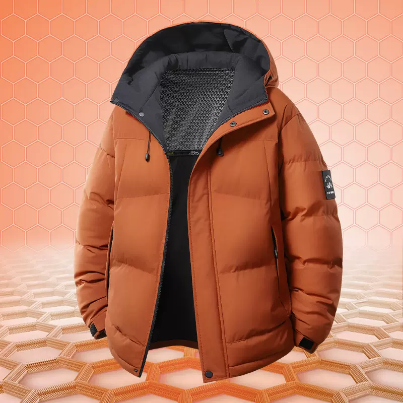 冬季2025新款休闲棉服连帽冬装加厚棉衣外套男装潮牌加厚宽松跨境