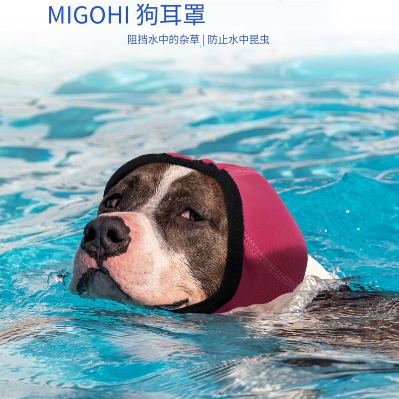 狗耳罩加厚加大码狗狗游泳防噪镇静帽保暖连帽衫百斤可用防噪耳罩|undefined