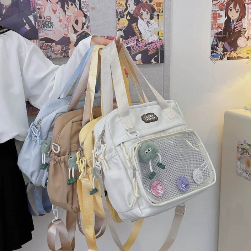 Японская универсальная дорогая сумка через плечо на одно плечо в студенческом стиле, мягкий рюкзак для девочек, модная сумка большой вместимости