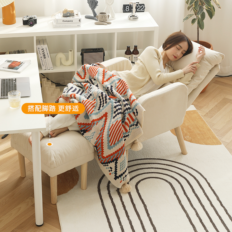 Sofá perezoso para dormir dormitorio para mujeres asiento de red pequeño sofá dormitorio individual silla de computadora silla de ocio balcón