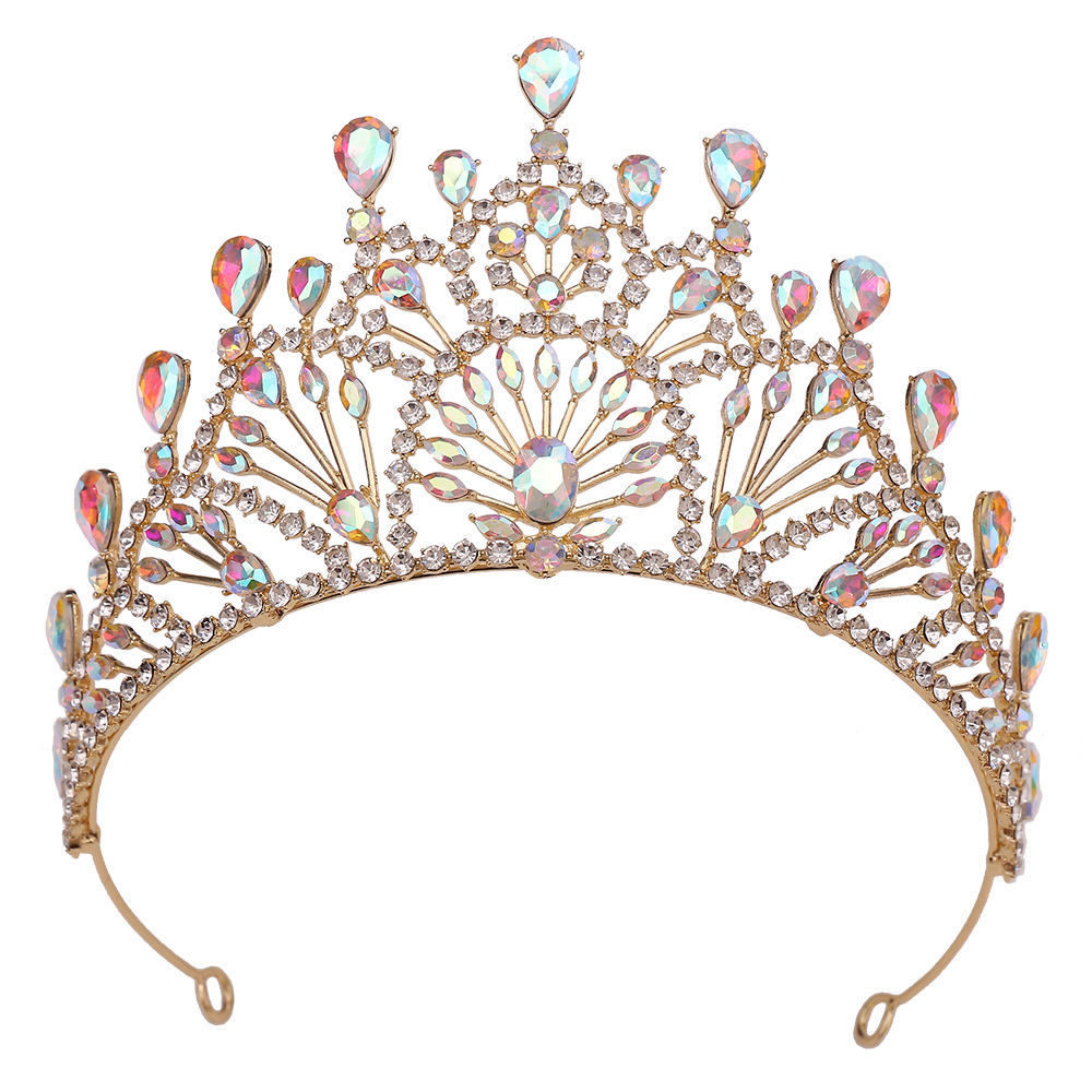 400g Weight Crown Hair Accessories Type Rhinestones Inlay Material 1 Piece Quantity Wedding, Birthday, Festival Occasion Alloy Material Crown, Knot Pattern All Seasons Season Women's Gender Plating Design Retro, Bridal, Shiny Style Gold Color Retro Bridal Shiny Women's Crown Knot Alloy Plating Rhinestones Crown 21