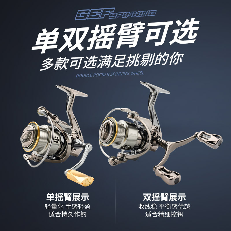 KEDI's small golf fully electroplated micro Luya spinning wheel fishing reel fishing line slip floating fish wheel rock fishing wheel