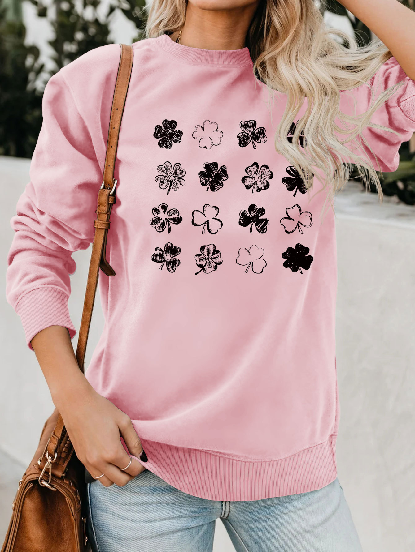 Women's Hoodies Long Sleeve Casual Streetwear Shamrock display picture 8