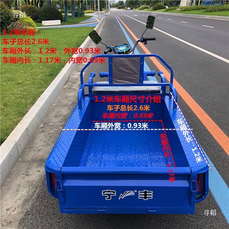 Electric Tricycle for Street Vending, Household Use, Cargo
