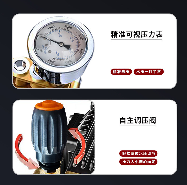 Cross-border Black Cat Chicheng 220v Commercial Powerful High-Pressure Washer, Floor Cleaning Machine, Water Pump, High-Power Device