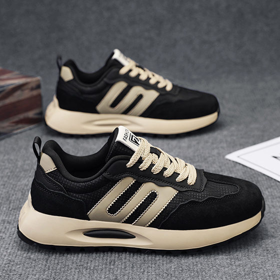 Forrest Gump Men's Shoes 2025 Spring New Arrival Men's Running Sports Casual Shoes Trendy All-Match Thick Sole Heightened Dad Shoes