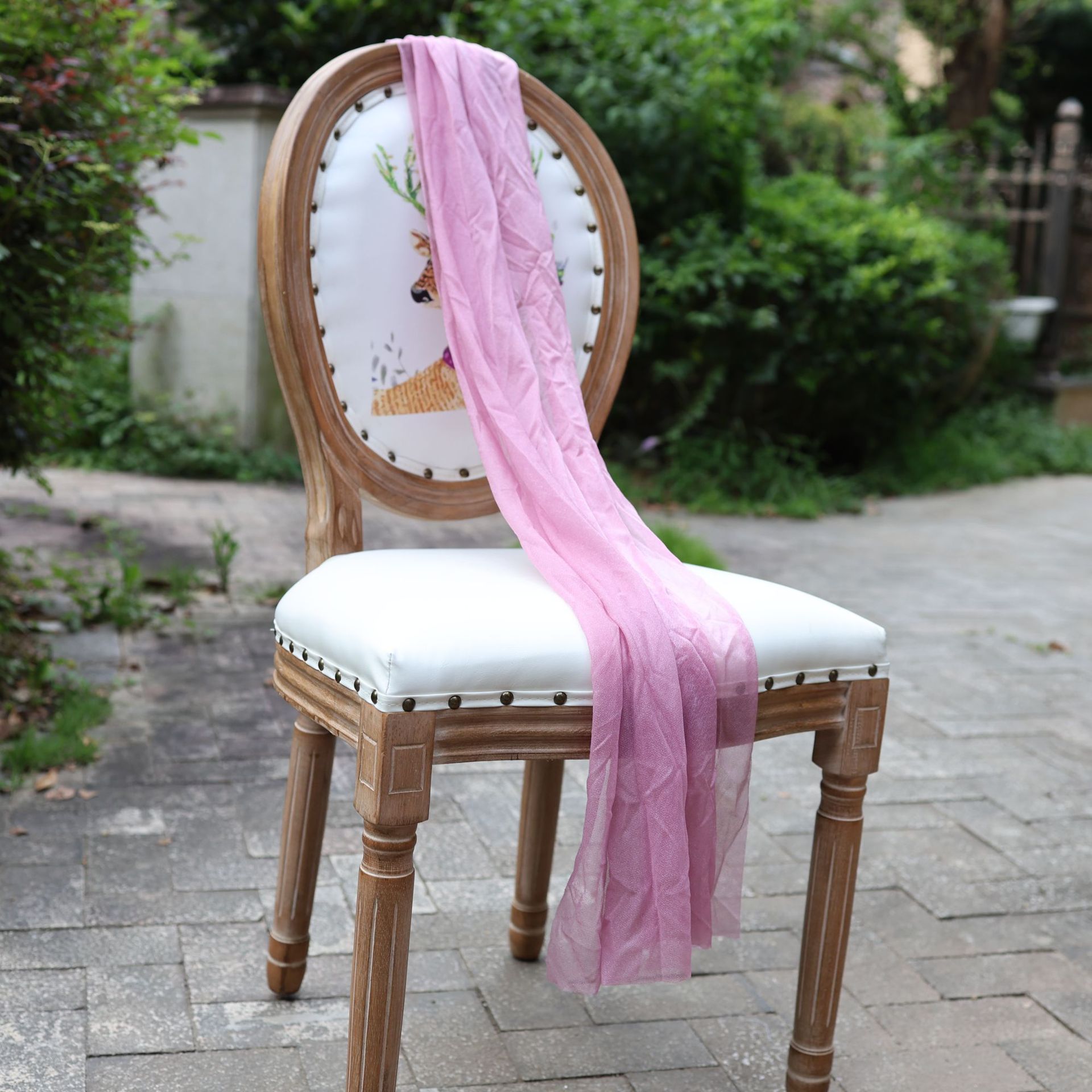 Cortina de belleza cortina arco de boda césped decoración al aire libre tabla bandera cortina cortina chiffon