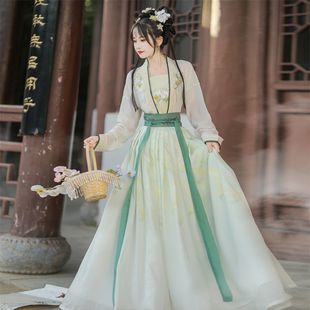 Hanfu Female Adult [Acacia] New Song-made Original Daily Wearing One-piece Waist Pleated Skirt