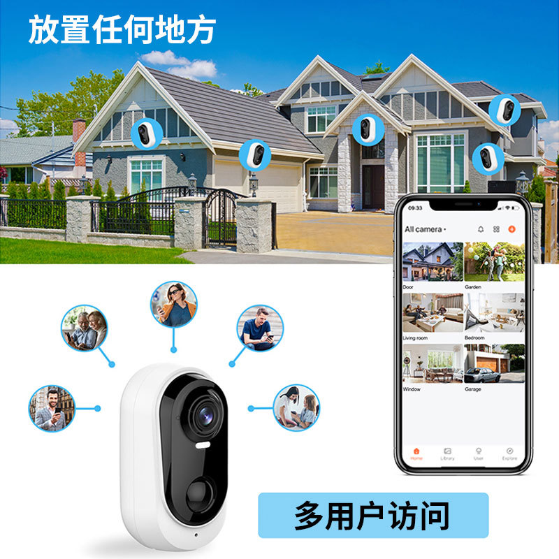 3 millones de graffiti inteligente sin conexión cámara de baja potencia visión nocturna a todo color inalámbrica teléfono celular cámara de monitoreo remoto