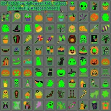 E 71404 Glow in the Dark Tattoo Stickers ��ͯҹ��������