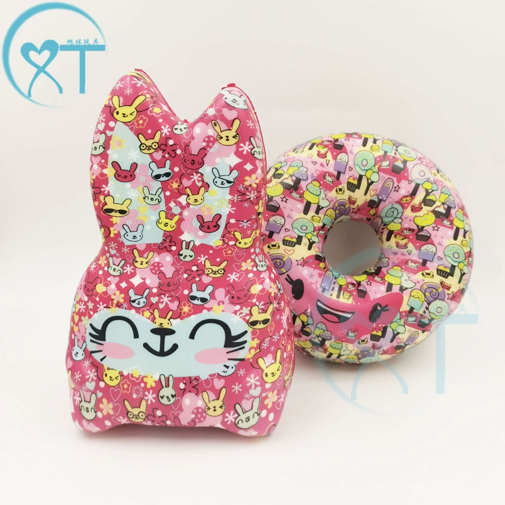 Трансграничная пена из искусственной кожи медленный отскок игрушка цветок животное медленный отскок Кукла Детская декомпрессионная игрушка цветная печать милое животное