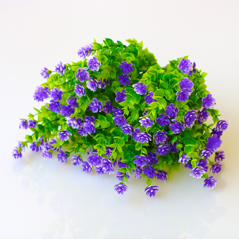 Simulated Milan Grass Plastic Money Grass Eucalyptus Leaves Simulated Camellia Plant Wall Gardening Supplies Decorative Flowers