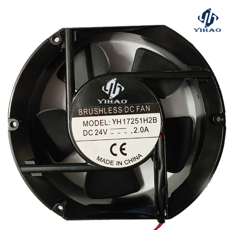 工厂销售直流24V高转速大风量风机 电器柜散热风机 17251直流风扇|ms